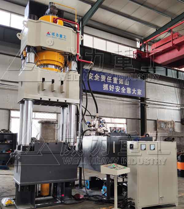 四柱式500噸液壓機(jī)帶頂出缸500t拉伸液壓機(jī)