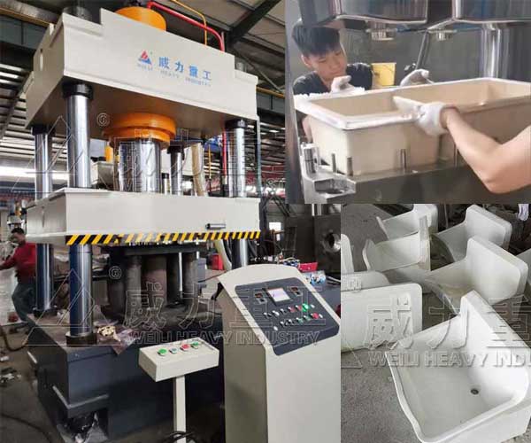 玻璃鋼洗手盆臺(tái)液壓機(jī)-500噸四柱式模壓機(jī)