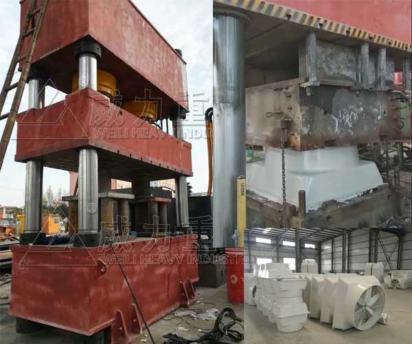 玻璃鋼負(fù)壓風(fēng)機(jī)外殼成型液壓機(jī)-1500噸四柱模壓機(jī)