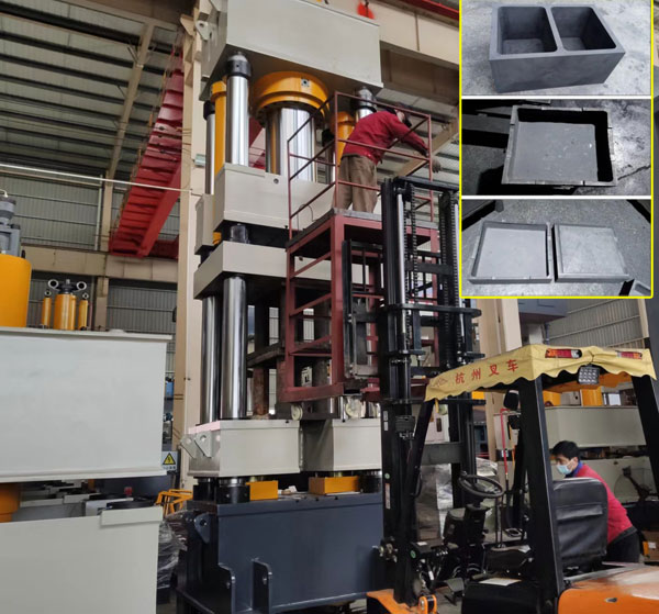 五梁四柱800噸石墨匣缽液壓機(jī)